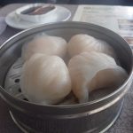 Steamed prawn dumplings at Sky Broadbeach