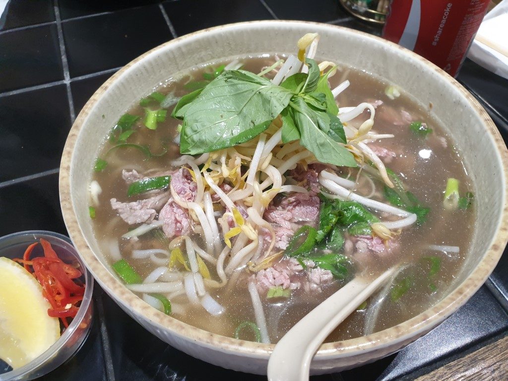 Rare beef Pho at Nem Viet Kitchen Sydney CBD