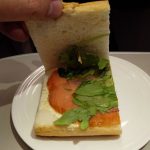 Dry Salmon Sandwich on Malaysia Airlines Business Class