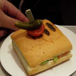 Sandwich Snack on Malaysia Airlines Business Class