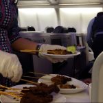 Satay Trolley in Malaysian Airlines Business Class