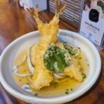 Tempura Udon Noodle Soup at Tsuru Japanese Udon Restaurant Silom Bangkok